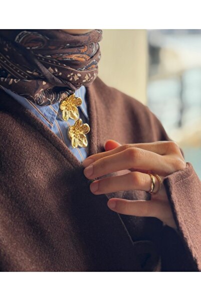 faden official 2 adet Altın kaplama çiçek tak-çıkar düğme broşu