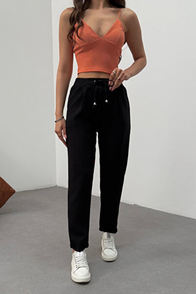 BİKELİFE Női, magas derekú, bokáig érő, rugalmas derékú szövetnadrág