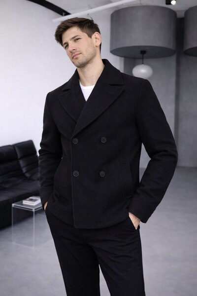 BASEL.CO Short Double-Breasted Basic Cashmere Jacket