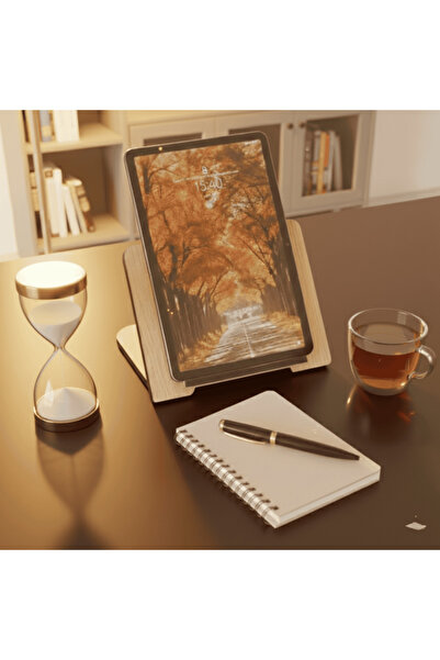 Vigo Wood Mini Tablet Standı Meşe-MTS01M