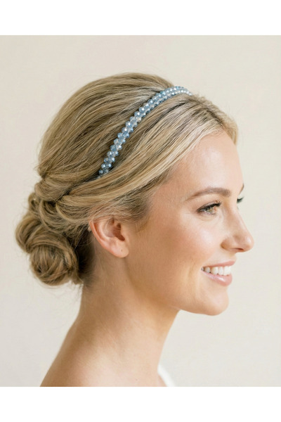 gelinmz Coroană elegantă cu un singur cristal - potrivită pentru nuntă și log...