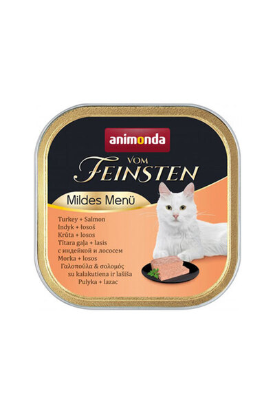 Animonda Vom Feinsten Hindili ve Somonlu Kısırlaştırılmış Kedi Konservesi 100 Gr