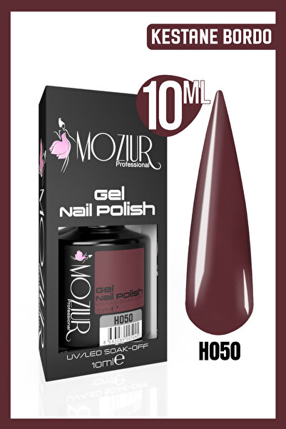 MOZIUR Kalıcı Oje Uv Led H050 (BORDO SERİSİ) 10ml