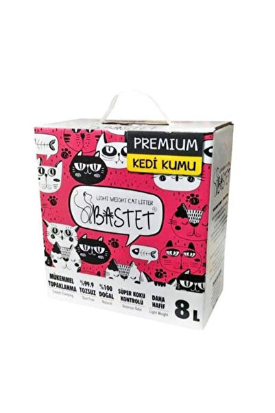 Natural Bastet Bastet Topaklanan Premium Doğal Kedi Kumu 8 Lt