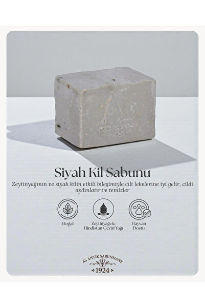 AS ANTİK SABUNHANE 1924 **siyah Kil Sabunu - Doğal Sabun**