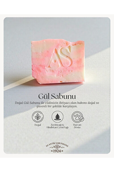 AS ANTİK SABUNHANE 1924 Doğal Gül Sabunu