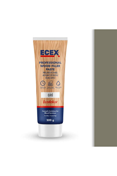 KarapolatYapı Gri Mobilya Ahşap Tamir Dolgu Macunu Hazır Tüp Macun