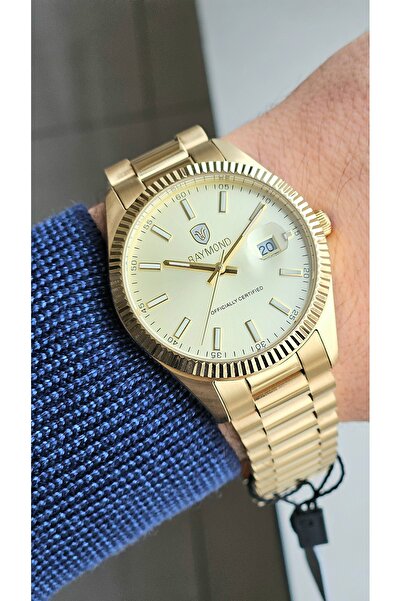 Raymond - Rym-613053 Men's Wristwatch - Stainless Steel - New Season Gold