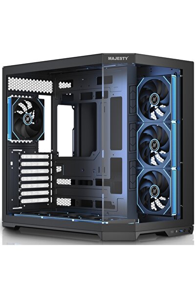 majesty Mid Mavera pro صندوق كمبيوتر ميد تاور | 7 مراوح ARGB | زجاج مقسى | AT...