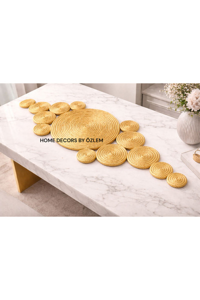 home decors by özlem Decorative Cover Straw Cover Runner Organizer Tablecloth...