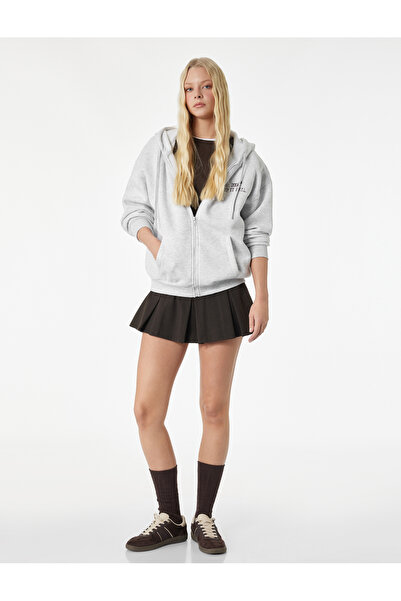 Koton cu căptușeală din fleece Confortabil, cu buzunare, mânecă lungă, fermoa...