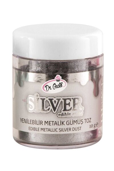 Dr. Gusto Metalik Toz Boya Gümüş 10 gr