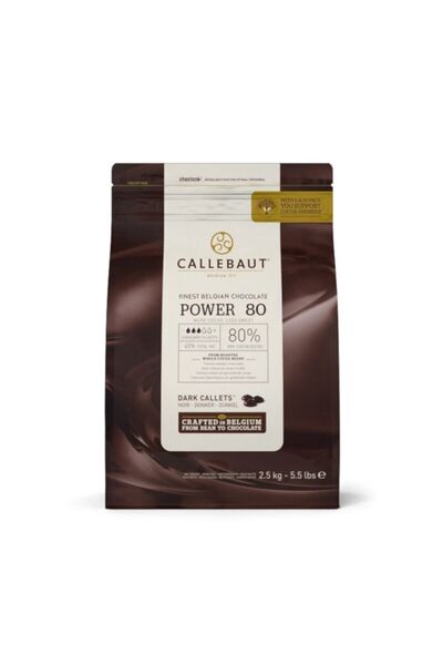 Callebaut Güçlü 80 Bitter Kuvertür Drop Çikolata 2.5 Kg