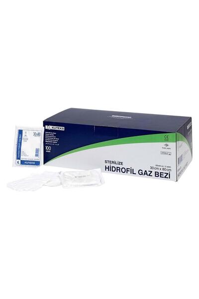 Kuteks - STERİL GAZLI BEZ HİDROFİL 2Lİ 30CM X 80CM - 10 PAKET