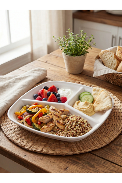 INNOX 3-Compartment Polycarbonate Breakfast & Snack Plate