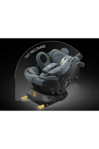 BUF BOOF ® Scaun Auto P100 i-Size R129 Rotativ 360° ISOFIX 40–150 cm (0–36 kg) UrsBlack