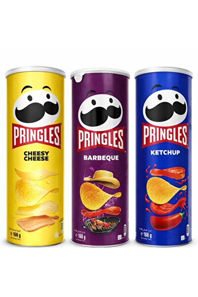 Pringels 165 gr x 3 Adet (Paprika-Cheesy Cheese-Hot&Spicy)