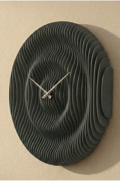 Tasarım Parametric Wooden Wall Clock - Modern 3D Layered Handmade Decorative ...