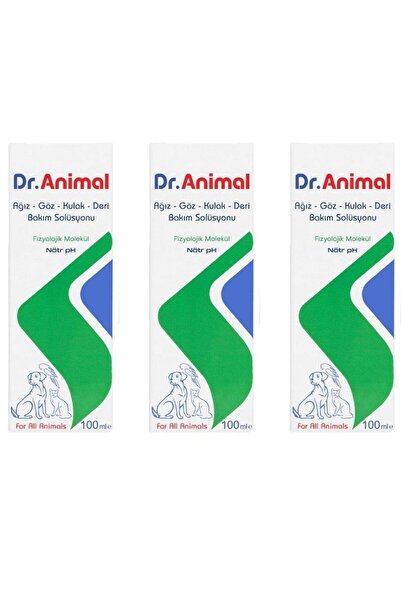 Dr. Animal DR. ANİMAL - AĞIZ GÖZ KULAK DERİ BAKIM SOLÜSYONU 100ML - 3 ADET