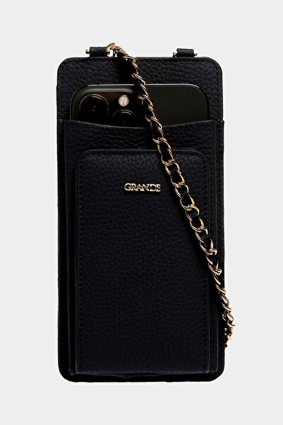 Grande 2783 Чорна жіноча сумка для телефону на ремінці