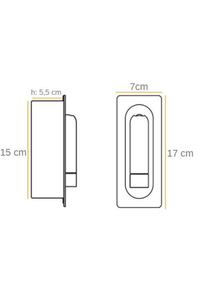 Mikro Aydınlatma Samsung Led Ema Mini Black Bedside Reading Lamp Recessed Built-In Switch On/Off with Switch 3000K.