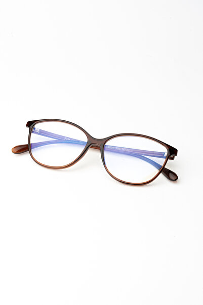 Focus On Eyewear Ohrid Cat Eye Kahverengi Mavi Işık Filtreli Ekran Gözlüğü