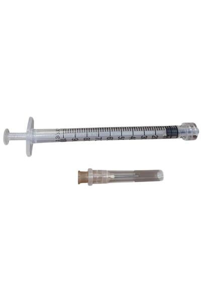 Ayset - 1 ML LÜER LOCK 3P 26G 0.45 X 13 MM KAHVERENGİ İĞNELİ ENJEKTÖRÜ - 50 ADET