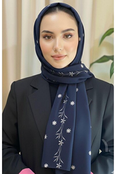 Veil Designer طرحه طبقتين بوال قماش ياباني كحلي