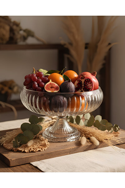 Akden Kristal Cutting Decorative Handcrafted Presentation Bowl / Salad Bowl 2...