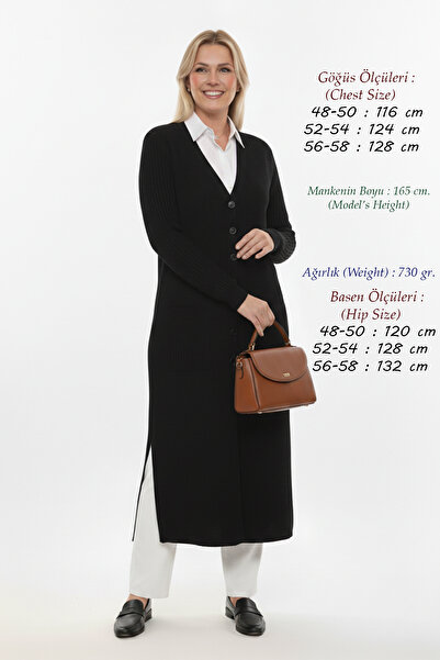 Laden Women's Knitwear Corded Fabric Large Size Stretch Fabric Long Mother Bl...