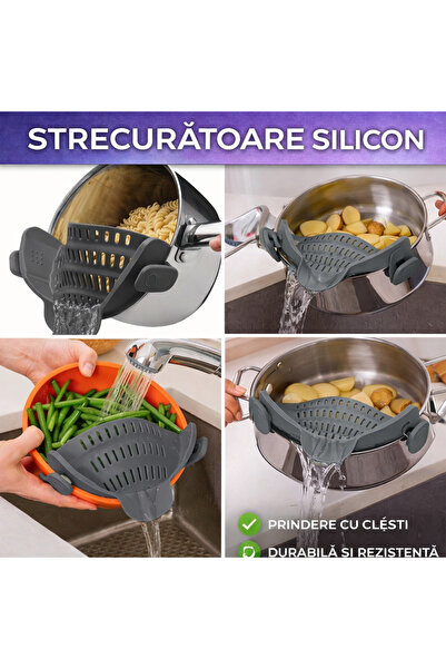SMARTECH Silicone Strainer for Pots, Pans, with Clamps, for Pasta, Vegetables...