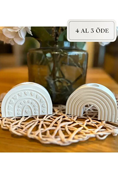 ZURİ DESİGN 2'li Minimal Bohem Tarz Iskandinav Şamdan Seti – Hediyelik Modern...