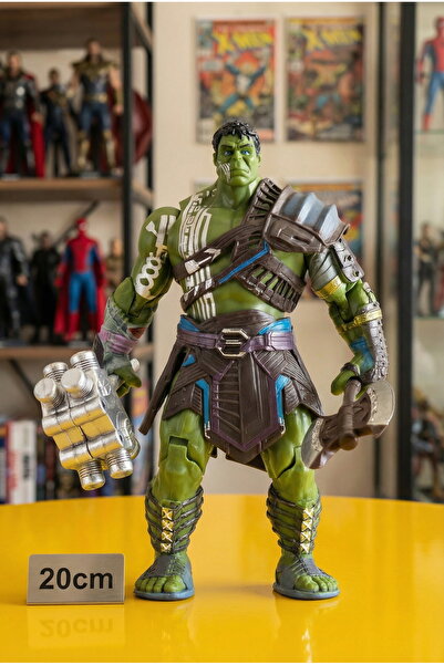 shop مجسم هالك جلادياتور – 20 سم |   مفصل متحرك، خوذة، فأس ومطرقة مع مجموعة م...