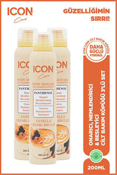 ICON Care ICON CİLT BAKIM KÖPÜĞÜ VANILLA CREME-BRULEE 3'LÜ SET