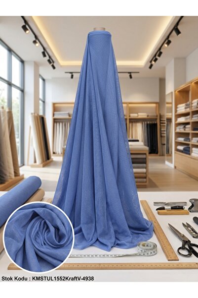 LEVENT ÖZEL Dekoratif Keten Efektli Tül Perdelik Kumaş 100x300