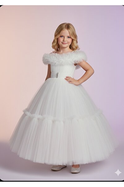 aymelya فستان سهرة للفتيات مرن على الكتف مفتوح من الجانبين مبطن ومزين بريق