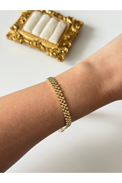 Charmist Çelik gold kordon bileklik