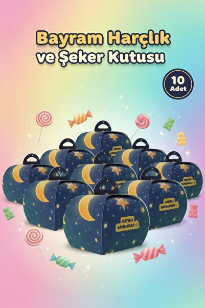 onayla bastır Bayramlık Hediye Kutusu – Özel Tasarım – 10’lu Set