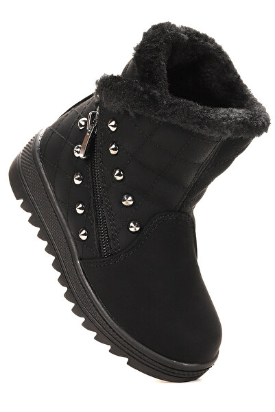 KARAMAZI Hezan Fermuarlı Kız Çocuk Bot Ayakkabı