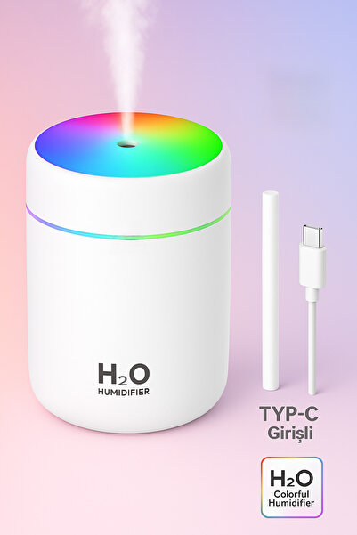 PRİME HOME Araç Içi H2o 300 ml Type C Girişli Kablolu Kullanım Hava Nemlendir...