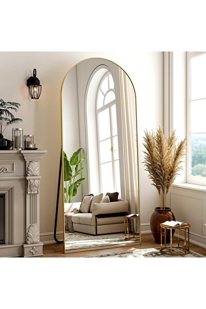 VALUE Full-length floor mirror with an aluminum frame (180 x 80 cm).