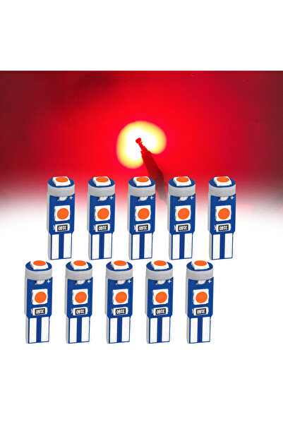 Choice 10 قطع من مصابيح LED صغيرة حمراء فائقة السطوع T5 W1.2W W2.3W 3030 بثلا...