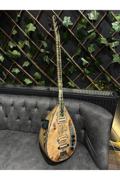 Sazhane Kelebek Tekne İşlemeli Profesyonel Elektro Bağlama (Soft Case Dahil)