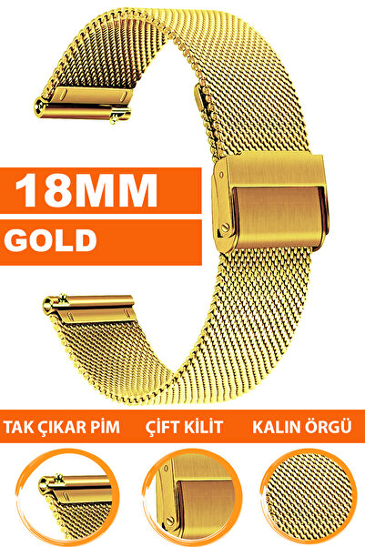 COBRA 18mm Fossil-Welder-Casio-Seiko-Omega-Armani Saat Uyumlu Kalın Metal Has...