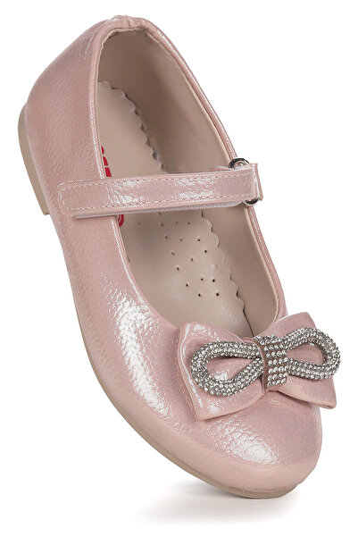 KARAMAZI Papion Papion Stone Velcro Pantofi de balerina pentru fete