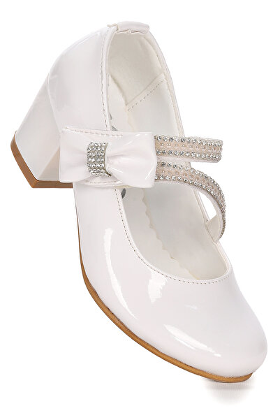 KARAMAZI Pantofi de seara cu toc de 4 cm pentru fete din piele lacuita Aisha