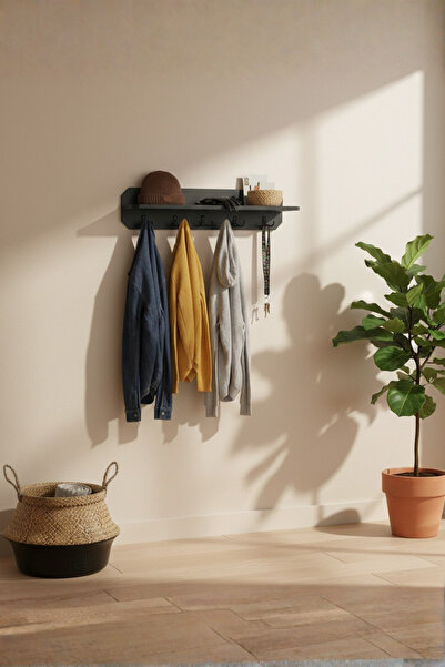 UMN DECOR Modern Raflı Duvar Askılığı - Dekoratif Portmanto Antre Askısı - Ra...