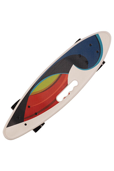 Krista PennyBoard with handle and lights in wheels, Abstract Blue