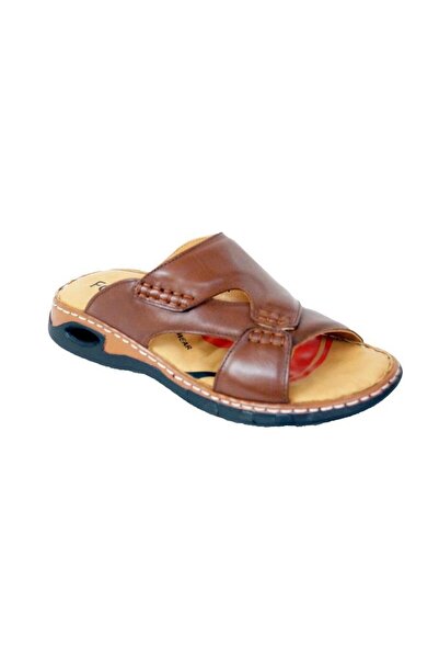 Forelli 40501-g Tan Genuine Leather Men's Slippers