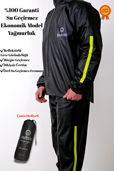 OUTDO Motorcu Yağmurluğu Alt Üst Takım Ekonomik Model